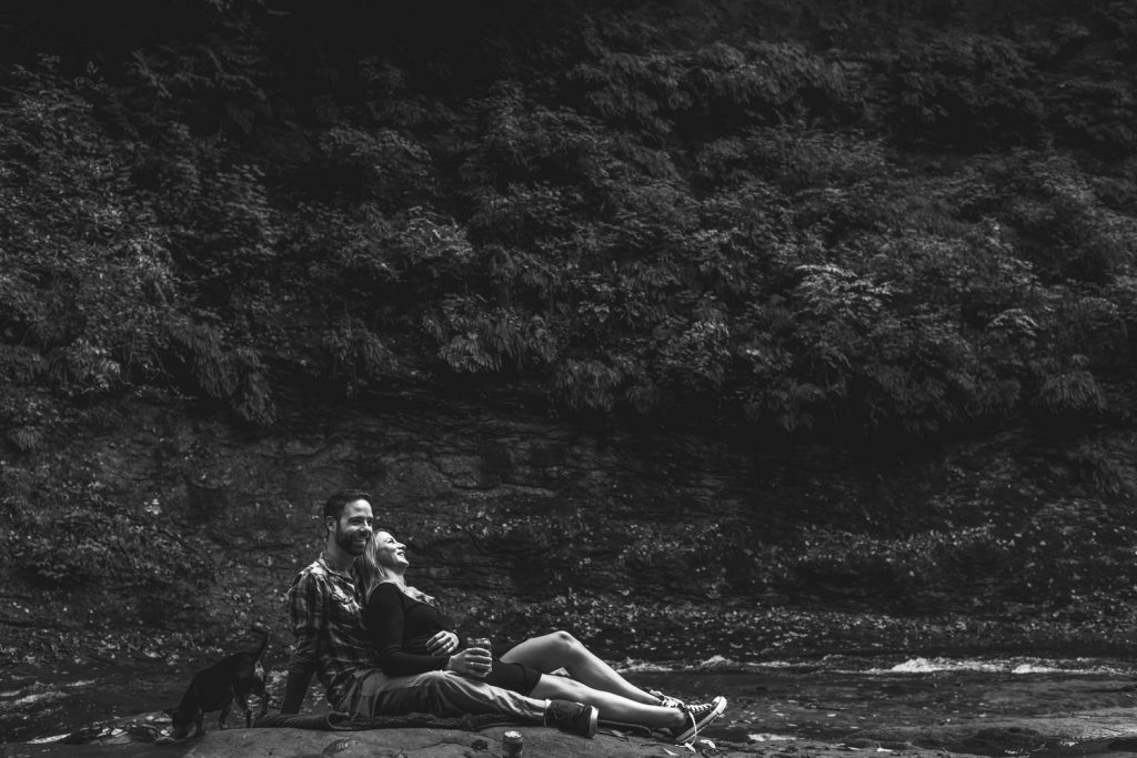 engagement session in the pacific northwest