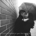 rainy downtown engagement session by vancouver wedding photographers Love Tree Photography