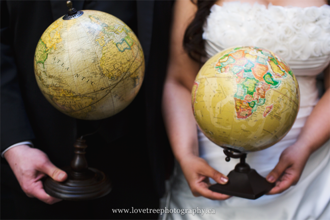 travel themed wedding at brix in vancouver