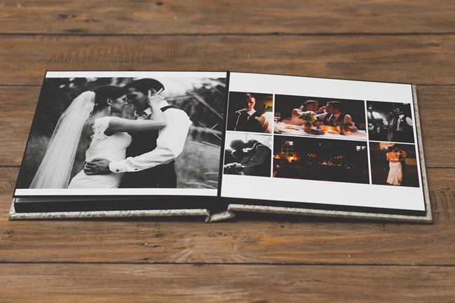 studio samples of albums at love tree photography