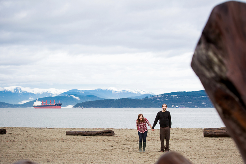 vancouver winter beach engagement session 20