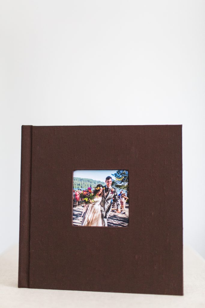 custom wedding album made by Kendra Coupland at Love Tree Photography