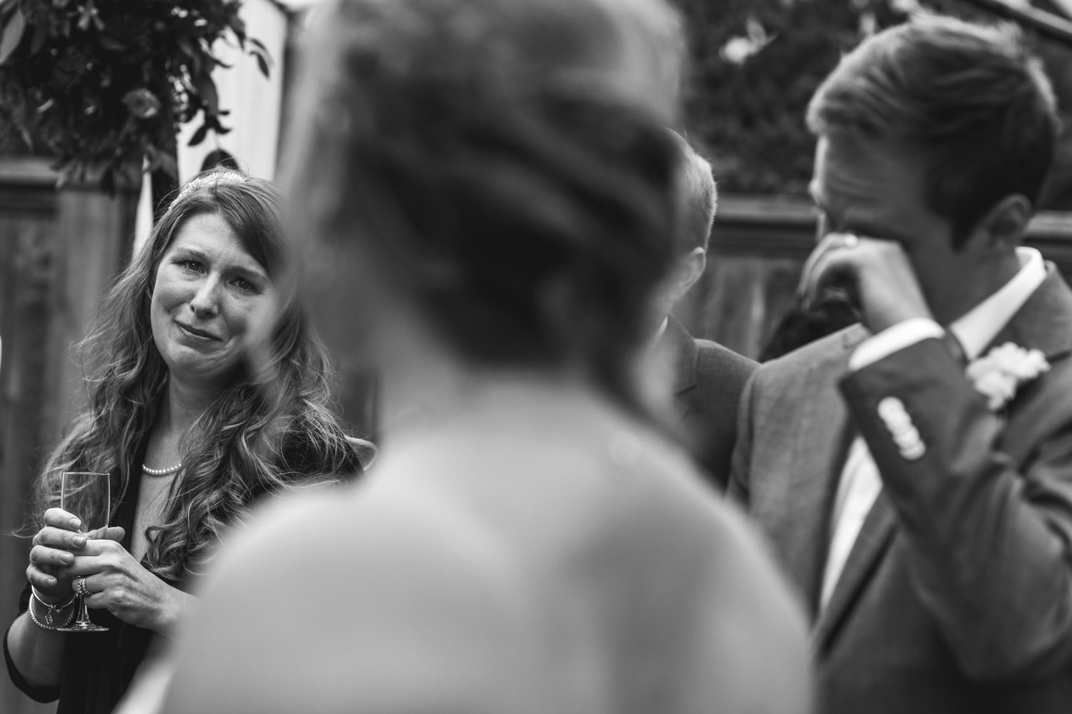 guests get emotional at a wedding in Ladner Delta