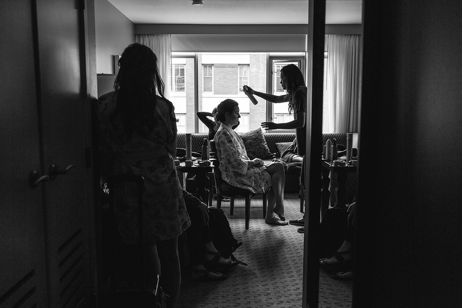 Candid wedding photography at Opus Hotel in Vancouver