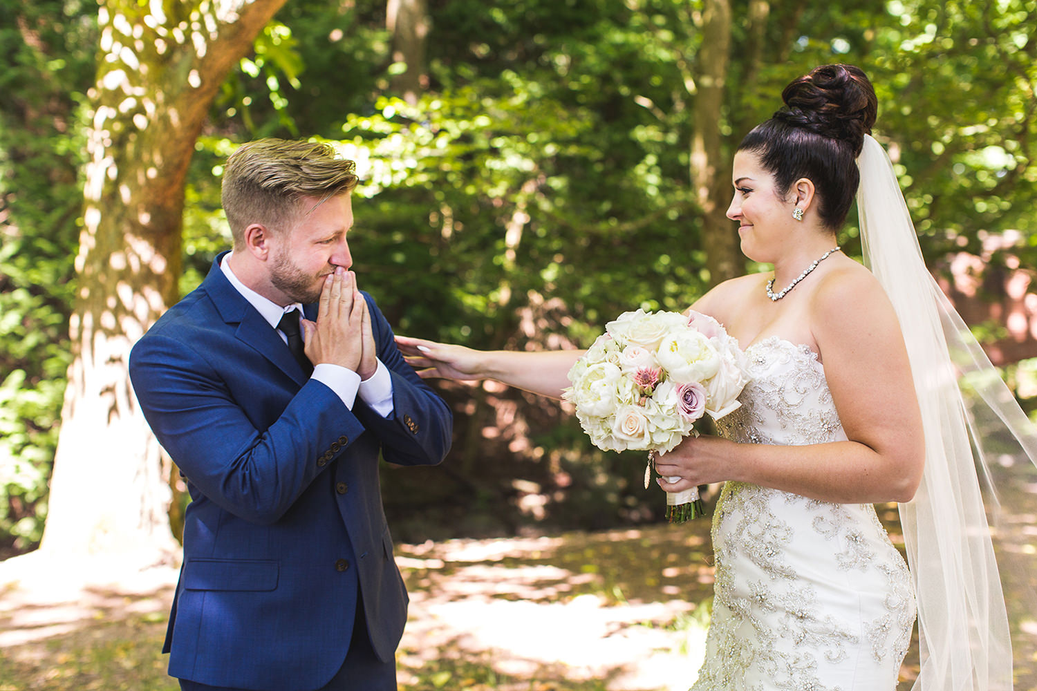 First look for a wedding at Deer Lake Park in Burnaby