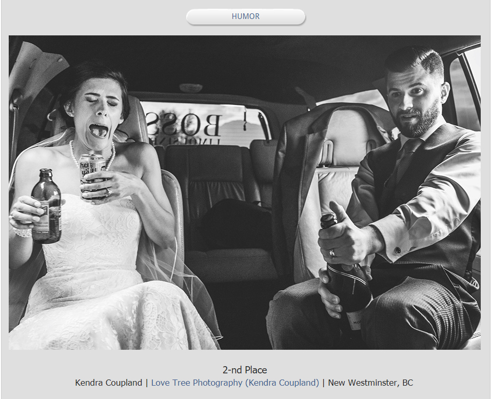 photography award for funniest wedding picture