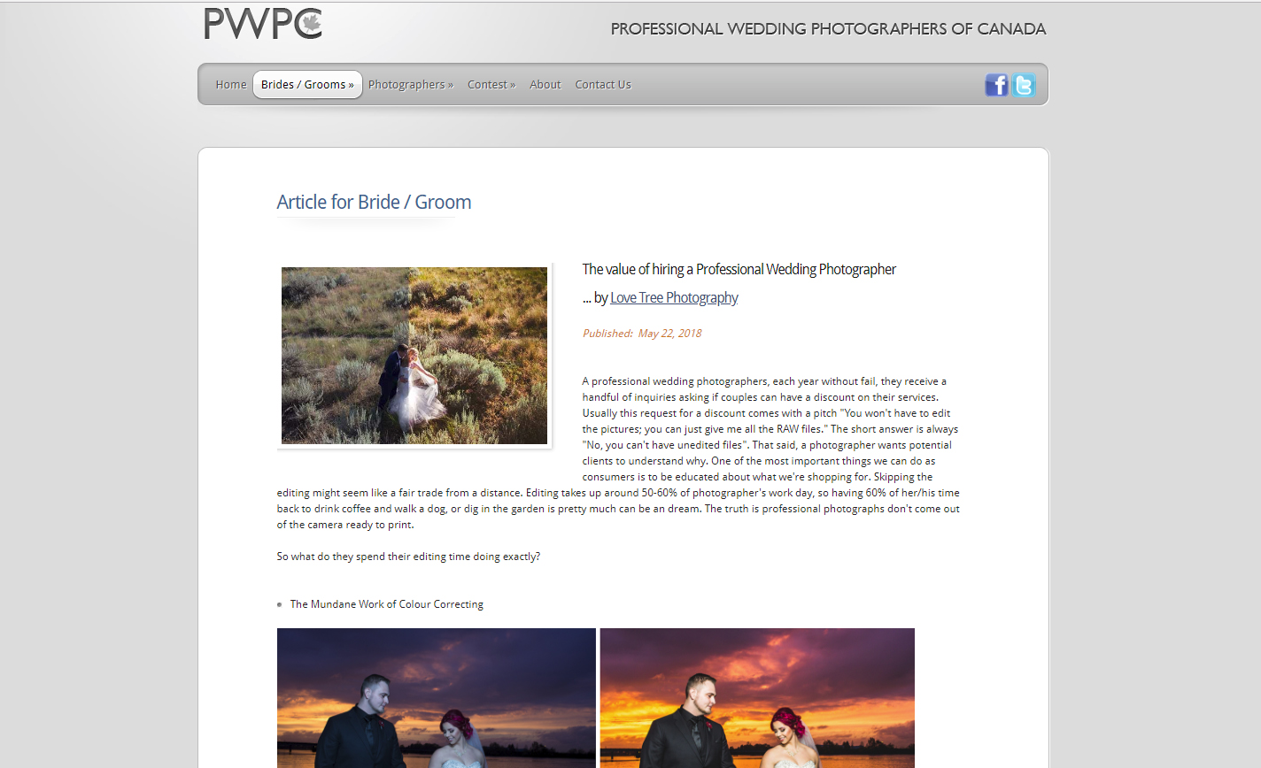 Value of a wedding photographer
