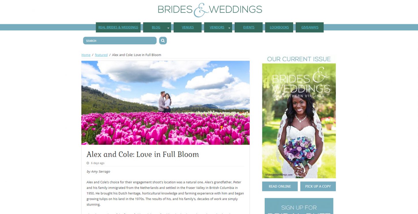brides and weddings magazine feature