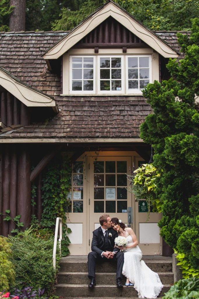 There are many locations to take wedding portraits near and around The Stanley Park Pavilion