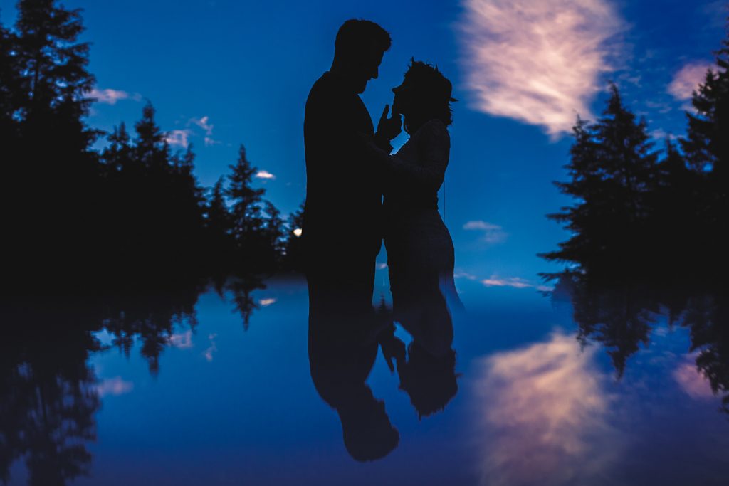 Sunset wedding Pictures in the mountains